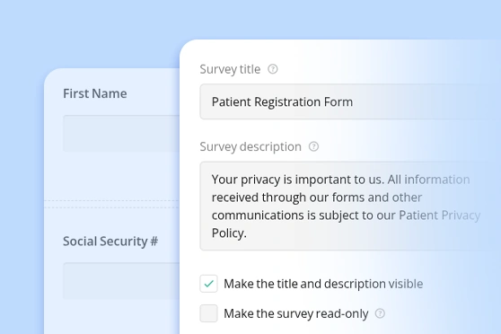 Screenshot of CaseRM’s custom online form builder interface